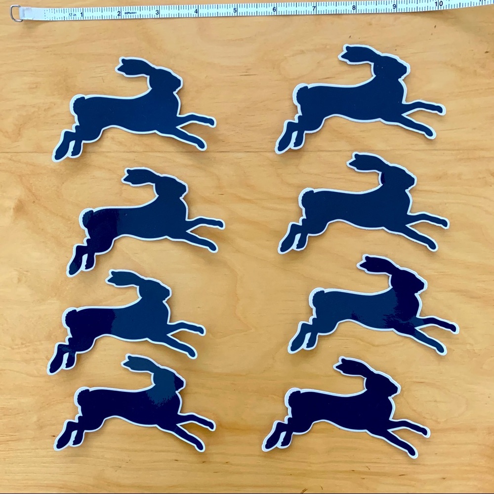 Tracksmith Hare Stickers, pack of 8